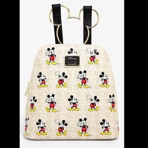 SOLD- Loungefly Disney Mickey Mouse Head Hardware Mini Backpack